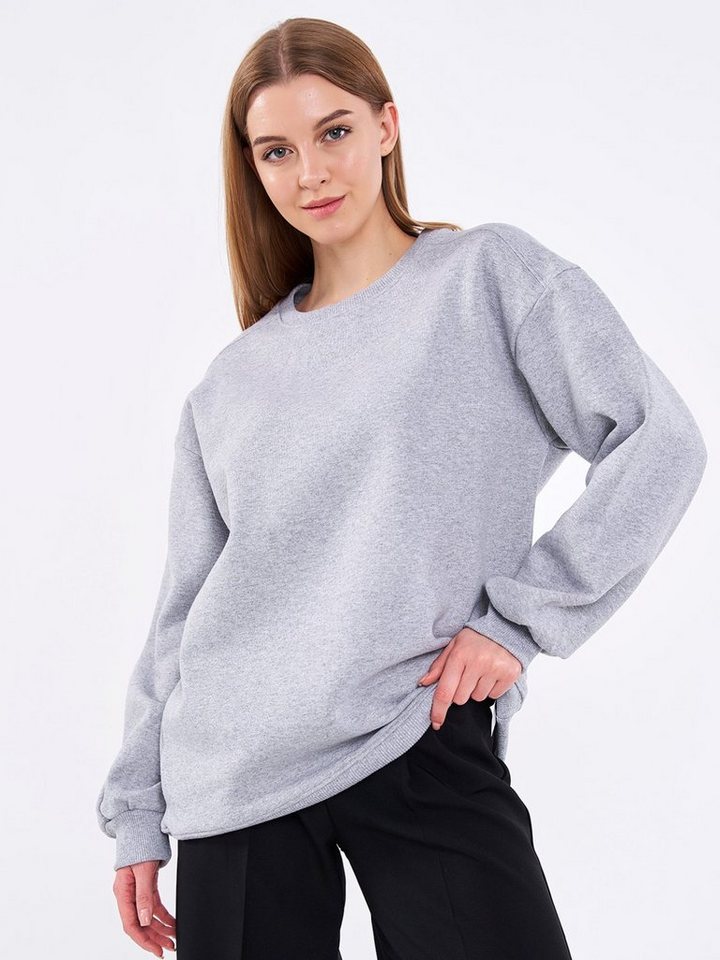 COMEOR Sweatshirt Damen Oversize Pullover Langarm Baumwolle von COMEOR