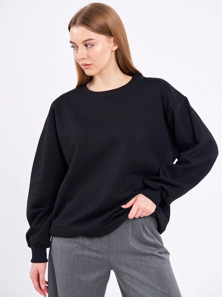 COMEOR Sweatshirt Damen Oversize Pullover Langarm Baumwolle von COMEOR