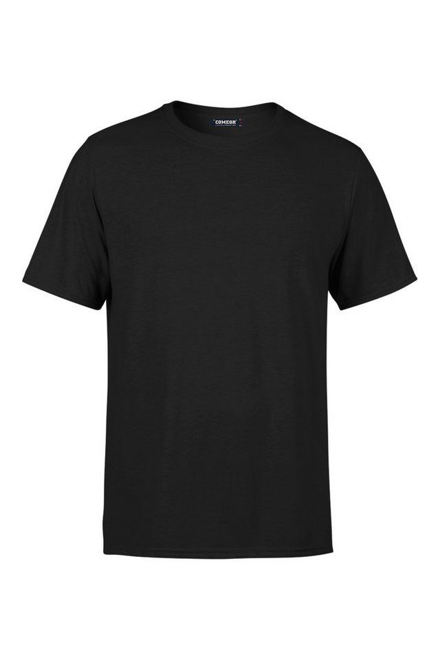 COMEOR T-Shirt Herren Basic T-Shirts Baumwolle (Packung, 1-tlg) mit gerader Ärmel Abschluss von COMEOR