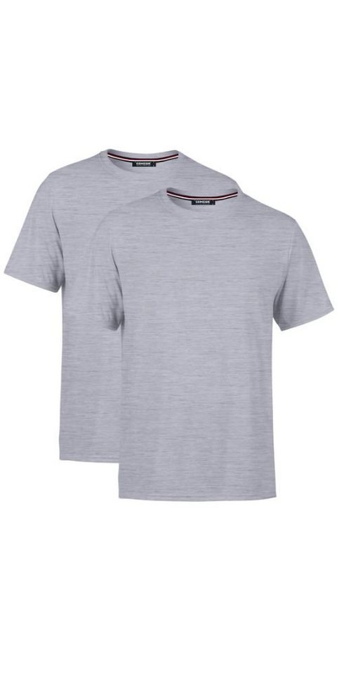 COMEOR T-Shirt Herren Basic T-Shirts Baumwolle (Packung, 2-tlg) mit gerader Ärmel Abschluss von COMEOR