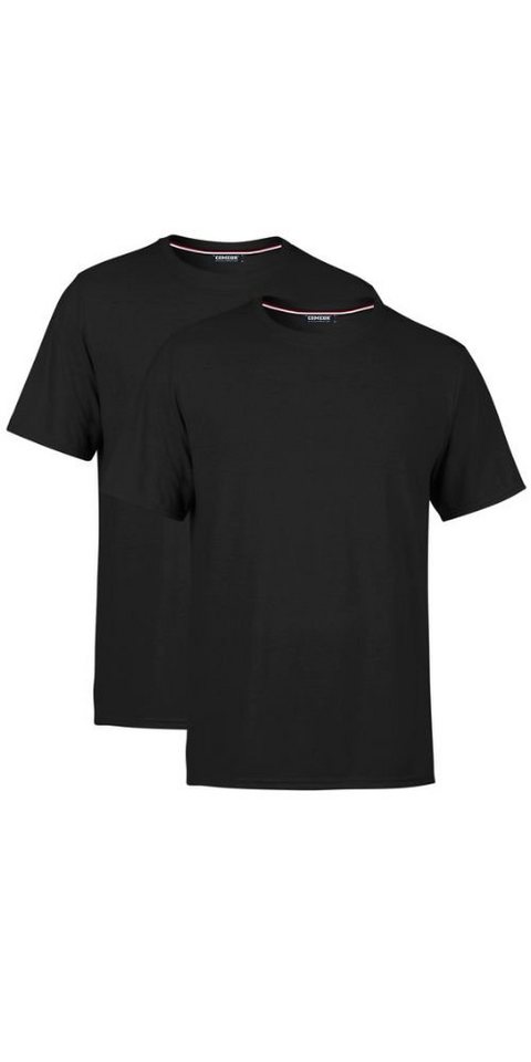 COMEOR T-Shirt Herren Basic T-Shirts Baumwolle (Packung, 2-tlg) mit gerader Ärmel Abschluss von COMEOR