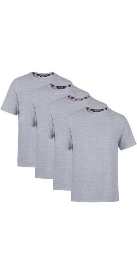 COMEOR T-Shirt Herren Basic T-Shirts Baumwolle (Packung, 4-tlg) mit gerader Ärmel Abschluss von COMEOR