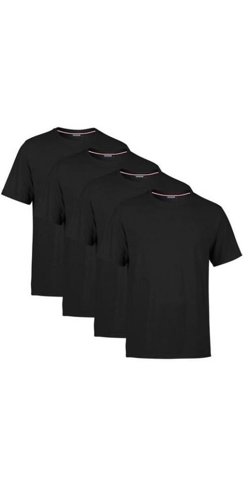 COMEOR T-Shirt Herren Basic T-Shirts Baumwolle (Packung, 4-tlg) mit gerader Ärmel Abschluss von COMEOR