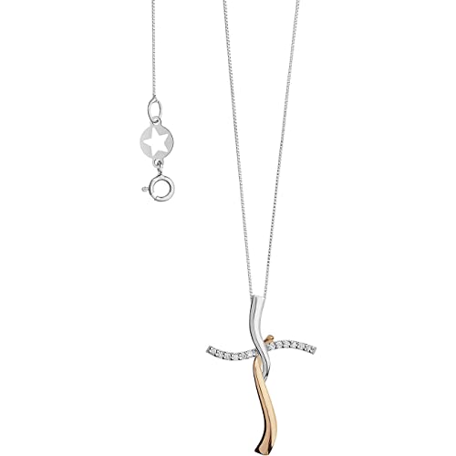 Comete Halskette für Damen, Kollektion von Kreuzen. Schmuck aus Weißgold und Roségold 750‰. Weiße Diamanten p. Ct. 6 Farbe G Reinheit SI. Breite in der Mitte 16,24 mm. Länge der Mitte 23,, Stein, Comete Halskette für Damen, Kollektion von Kreuzen. Schmuck aus Weißgold und Roségold 750‰. Weiße Diamanten p. Ct. 6 Farbe G Reinheit SI. Breite in der Mitte 16,24 mm. Länge der Mitte 23,, Stein, von COMETE GIOIELLI