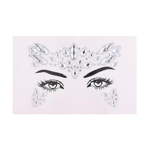 COMETX Strass Gesicht Dekorative Aufkleber Requisiten Make-up Aufkleber Kristall Dekorative Aufkleber Augen Make-up Zubehör von COMETX