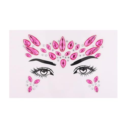 COMETX Strass Gesicht Dekorative Aufkleber Requisiten Make-up Aufkleber Kristall Dekorative Aufkleber Augen Make-up Zubehör von COMETX