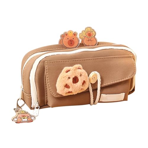 COMFOLIVING Capybara Federmäppchen,Capybara Stifttasche | Federtasche mit breiter Öffnung | Breites durchbrochenes Federmäppchen mit niedlichen Kapybarannadeln, Federmäppchen mit großer Kapazität von COMFOLIVING