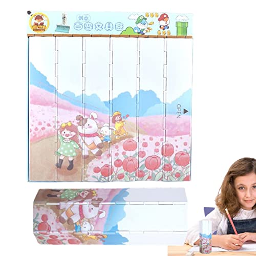 COMFOLIVING Federmäppchen für die Schule, Schreibwarenbox für Studenten, großes Federmäppchen, kreativ, Federmäppchen, ästhetisch für Kinder von COMFOLIVING