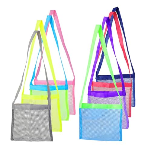 COMFOLIVING Mesh Taschen für Frauen, Mesh Strandtasche - Starke Strandtasche | Faltbare Mesh Pool Reisetaschen, Marktgeschäfte Picknicktasche, Damen Schulter Handtasche für Familienreise von COMFOLIVING