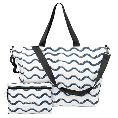COMFOLIVING Strandtasche Wasserdichte Sanddichte, Pooltasche mit Reißverschluss | Einkaufstasche Pooltasche | Wasserdichte sanddichte Falttasche mit Reißverschluss, geräumige schnell trocknende von COMFOLIVING