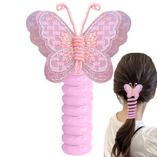 COMFOLIVING Telefon-Haarspangen, geflochtene Haargummis, schöne elastische Telefondraht, Haargummis für den täglichen Gebrauch, festliche Jahreszeiten und Partys, Kinder, Mädchen, Frauen von COMFOLIVING