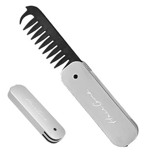 Faltbare Haarbürste, doppelseitiges kleines Haarstyling-Werkzeug, Kopfhautmassage, Reise-Haarbürste, multifunktionaler Reisekamm, tragbare Haarbürste zum Kämmen und Formen von Frauen und Männern von COMFOLIVING