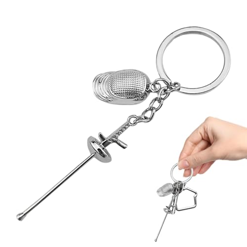Schlüsselanhänger – Metall-Schlüsselanhänger | Schlüsselanhängerhalter mit einzigartigem Design | Vintage Fecht-Schlüsselanhänger | Schlüsselanhänger zum Sammeln für den Sport | Giftt Metall-Schlüssel von COMFOLIVING