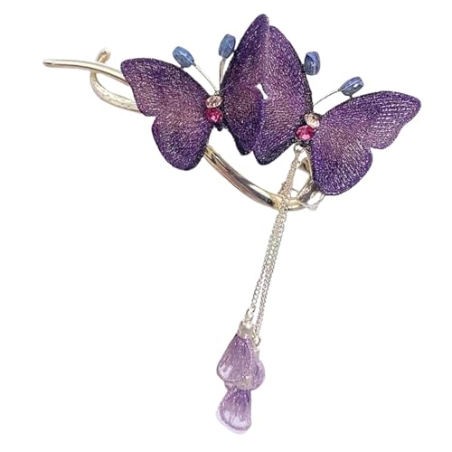 Schmetterlinge Haarnadel, Haarschmuck Clip für Frauen, Strass Quaste Haarkette, schickes Haarschmuck, verziert mit Strass für den täglichen Gebrauch, rutschfester Griff von COMFOLIVING