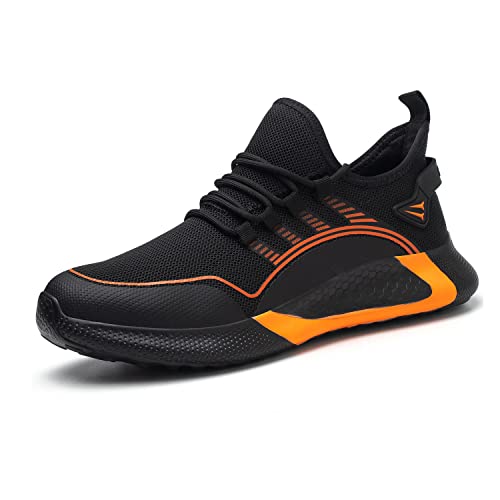 COMFOX Leichte industrielle Arbeitsschutzschuhe Sicherheitsstiefel Atmungsaktive Schutzschuhe für Männer …, Orange109, 39 2/3 EU von COMFOX