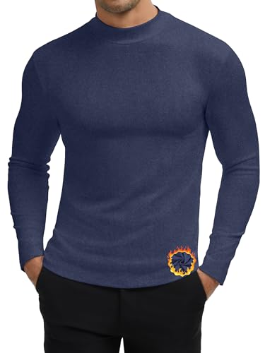 COMFREE Thermoshirt Herren Oberteil Langarm Funktionsshirt Thermo Warm Kompressionsshirt Underhemd Basic Shirt Männer Winter Pullover von COMFREE