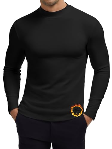 COMFREE Thermoshirt Herren Kompressionsshirt Langarm Funktionsshirt Dralon Thermo Oberteil Warm Underhemd Basic Shirt Männer Winter Pullover von COMFREE