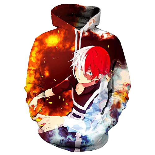 COMING Boku No Hero Academia Hoodie Sweatshirt Cosplay Kostüm Unisex Jacke Kapuzenpullover (X-Large,Color 12) von COMING