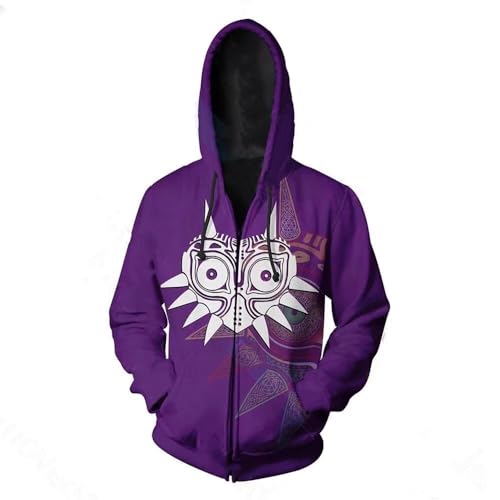 COMING Adult Zelda Cosplay Kostüm Breath of The Wild Link Hoodie Sweatshirt Herren Zipper Jacke (M, Color 39) von COMING