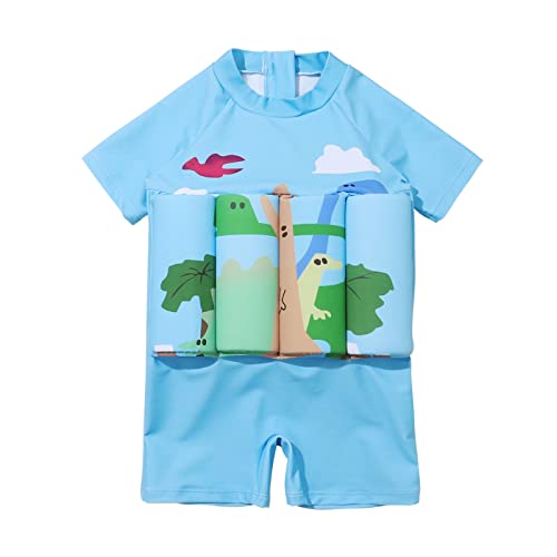 COMIOR Baby Auftrieb Badeanzug Mädchen Jungen Float Suit Verstellbarem Schwimmhilfe ab 6 Monate mit Auftrieb Training Bademode Swimsuit Kinder Badeanzug mit Bein, Blau, 6-12 Monate von COMIOR