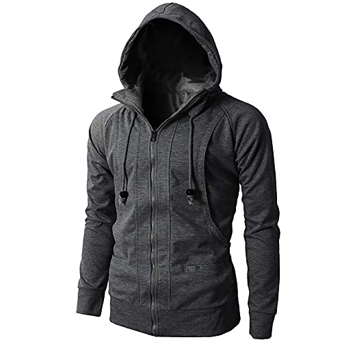 COMIOR Herren Oberteile Kapuzen Jacke Sweatshirt Hoodie Mantel Langarm Reißverschluss Sweater Jacken Sportbekleidung Herbst Winter Bekleidung Outdoor Sport Lässiger Tops von COMIOR