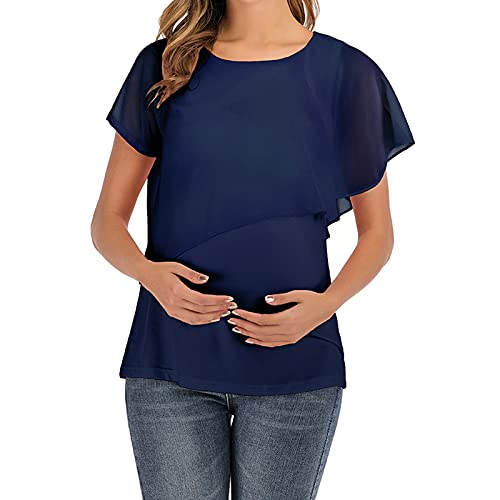 T-Shirt Umstandsmode Stilltop Stillbluse Schwanger Tops Umstands Oberteile Kurzarm Brust Rüschen Kreuz Mutterschaft Stillkleidung Umstandstops Umstandsbluse Umstandskleid T-Shirt Umstandsmode Stilltop Stillbluse Schwanger Tops Umstands Oberteile Kurzarm Brust Rüschen Kreuz Mutterschaft Stillkleidung Umstandstops Umstandsbluse Umstandskleid von COMIOR