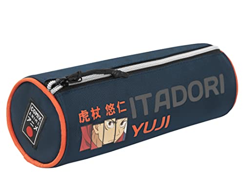 COMIX Anime, Jujutsu Kaisen – Federmäppchen Tombolino für die Schule, Schreibwaren, mit personalisiertem Metall-Reißverschluss und Mesh-Details – kleines Federmäppchen für Kinder für mittlere und von COMIX