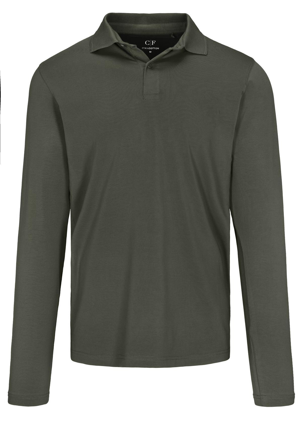 COMMANDER Finest Clothing - 2-Knopf Polo-Shirt, 1/1 Arm dark khaki - Gr. - L von COMMANDER Finest Clothing