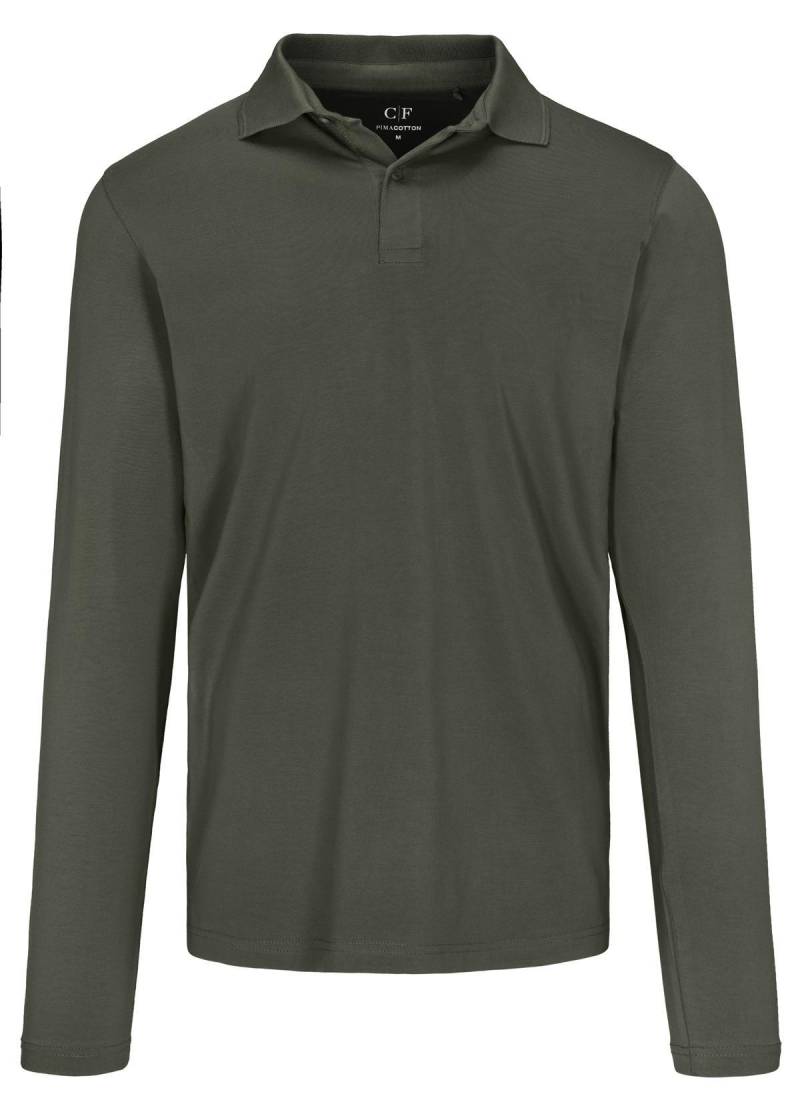 COMMANDER Finest Clothing - 2-Knopf Polo-Shirt, 1/1 Arm dark khaki - Gr. - L von COMMANDER Finest Clothing