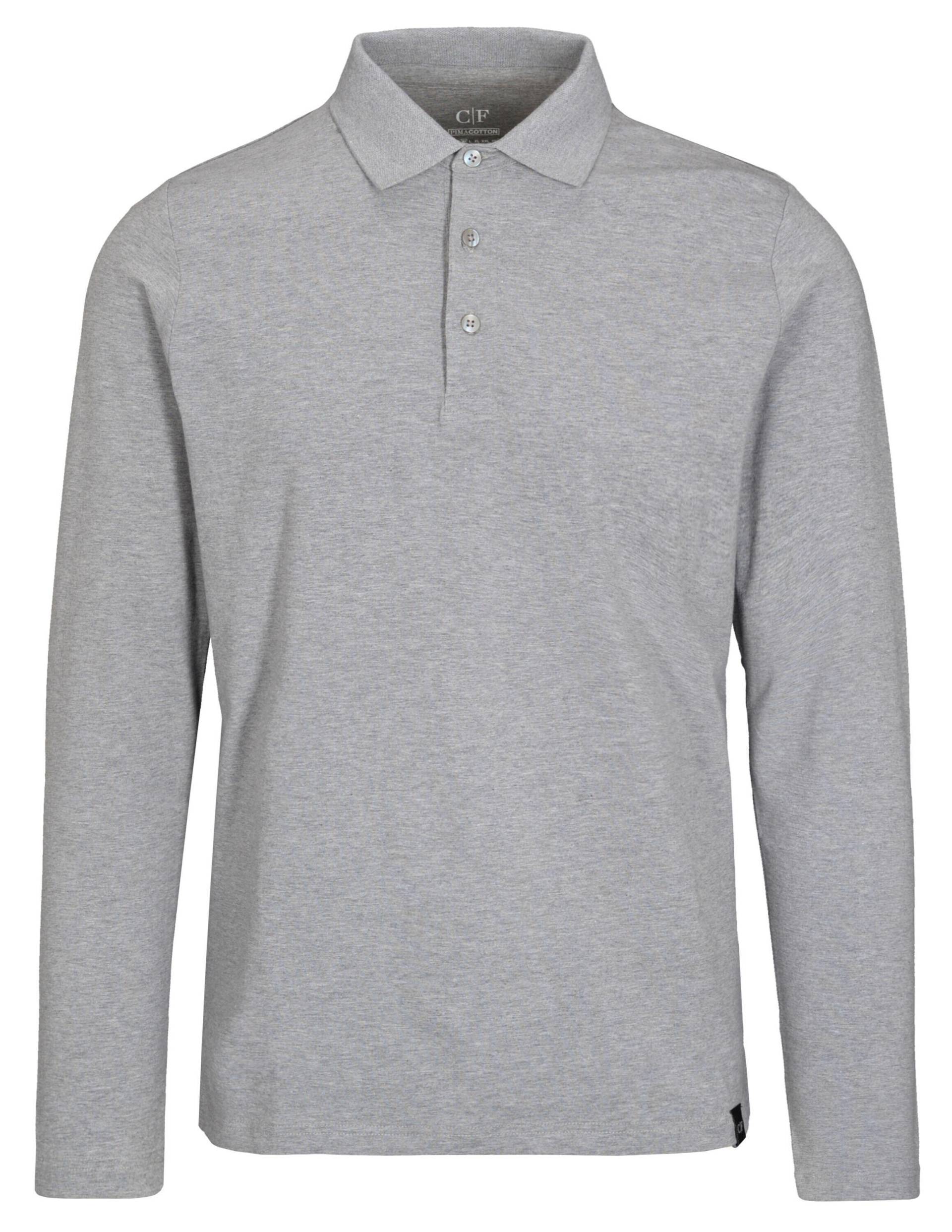 COMMANDER Finest Clothing - 3-Knopf Poloshirt 1/1 Arm grey mel. - Gr. - 3XL von COMMANDER Finest Clothing