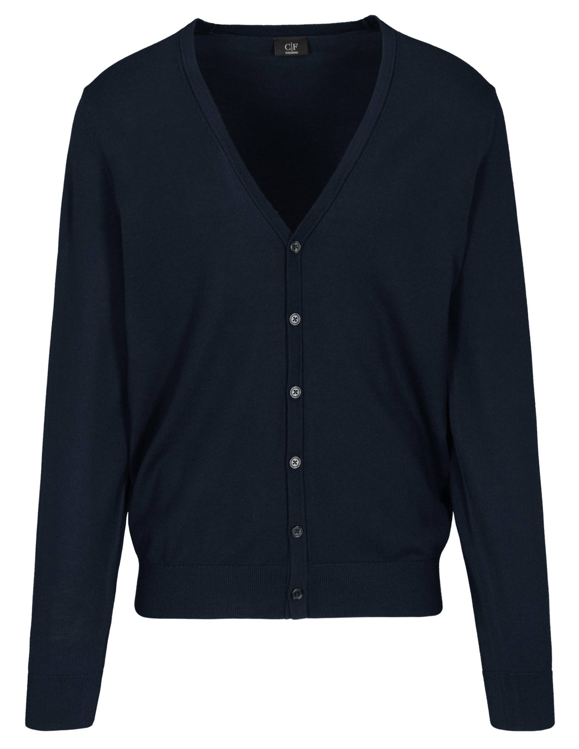 COMMANDER Finest Clothing - Cardigan geknöpft, uni dark navy - Gr. - L von COMMANDER Finest Clothing