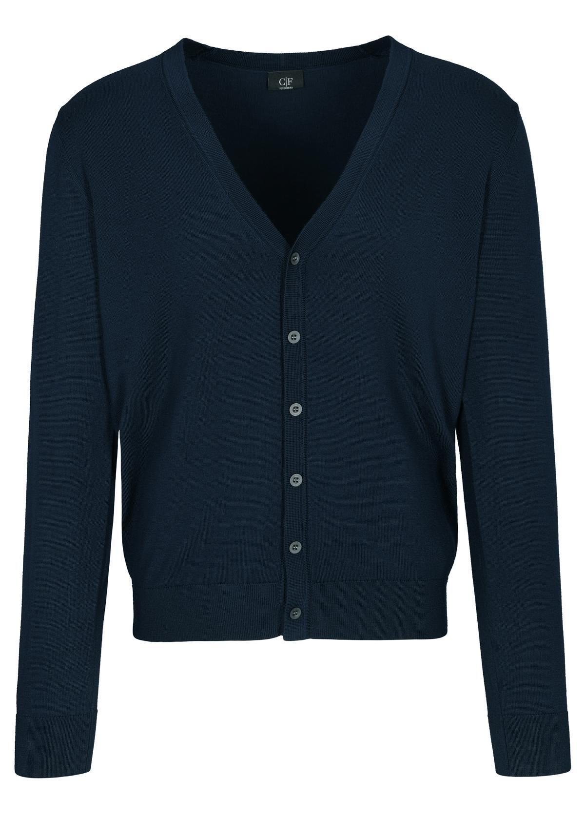 COMMANDER Finest Clothing - Cardigan geknöpft, uni dark navy - Gr. - XL von COMMANDER Finest Clothing