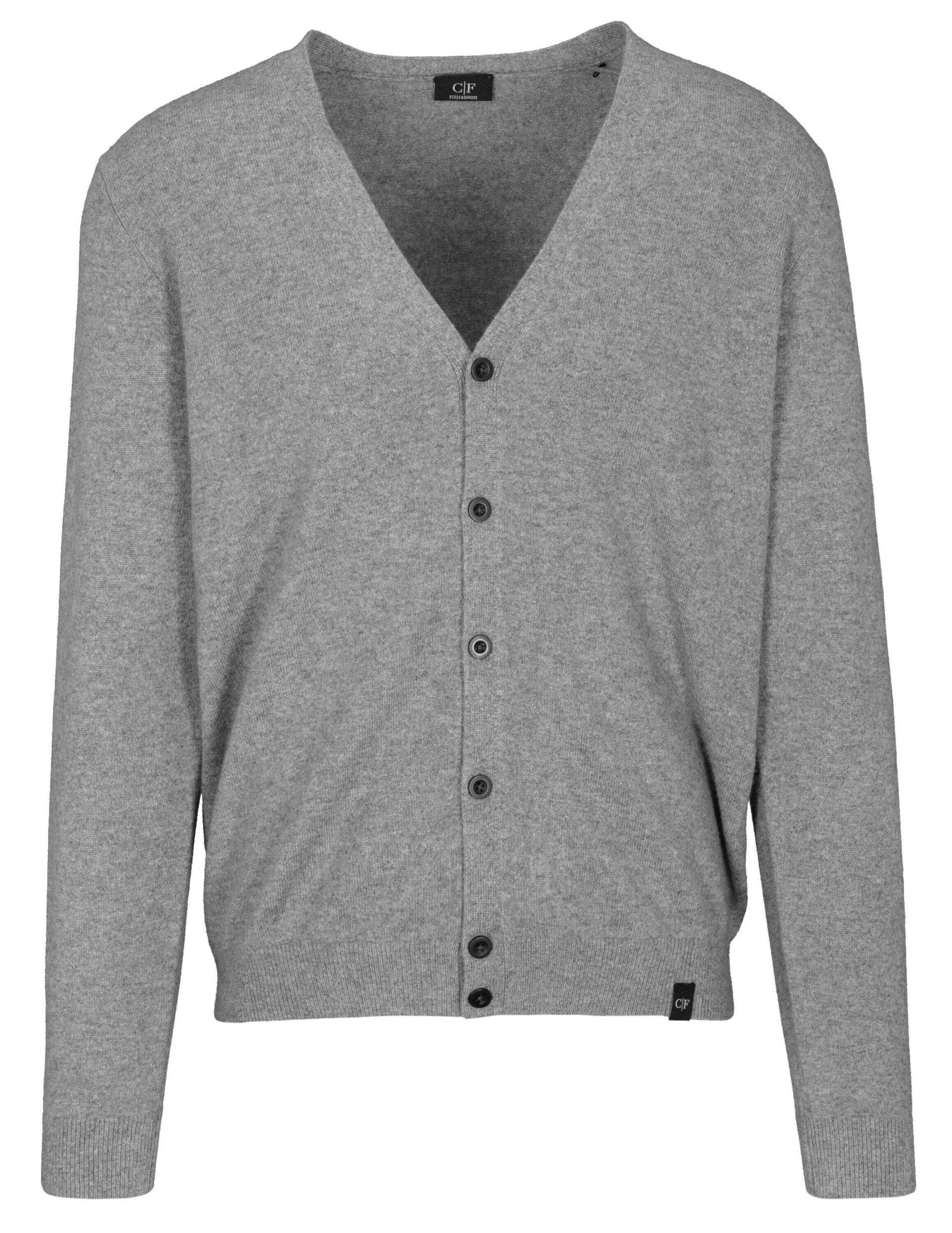 COMMANDER Finest Clothing - Cardigan geknöpft,1/1 Arm,uni tech grey mel. - Gr. - XL von COMMANDER Finest Clothing
