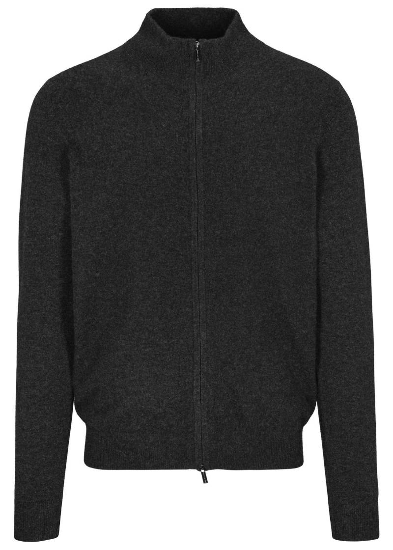 COMMANDER Finest Clothing - Cardigan mit Zip, uni winter grey mel. - Gr. - XXL von COMMANDER Finest Clothing