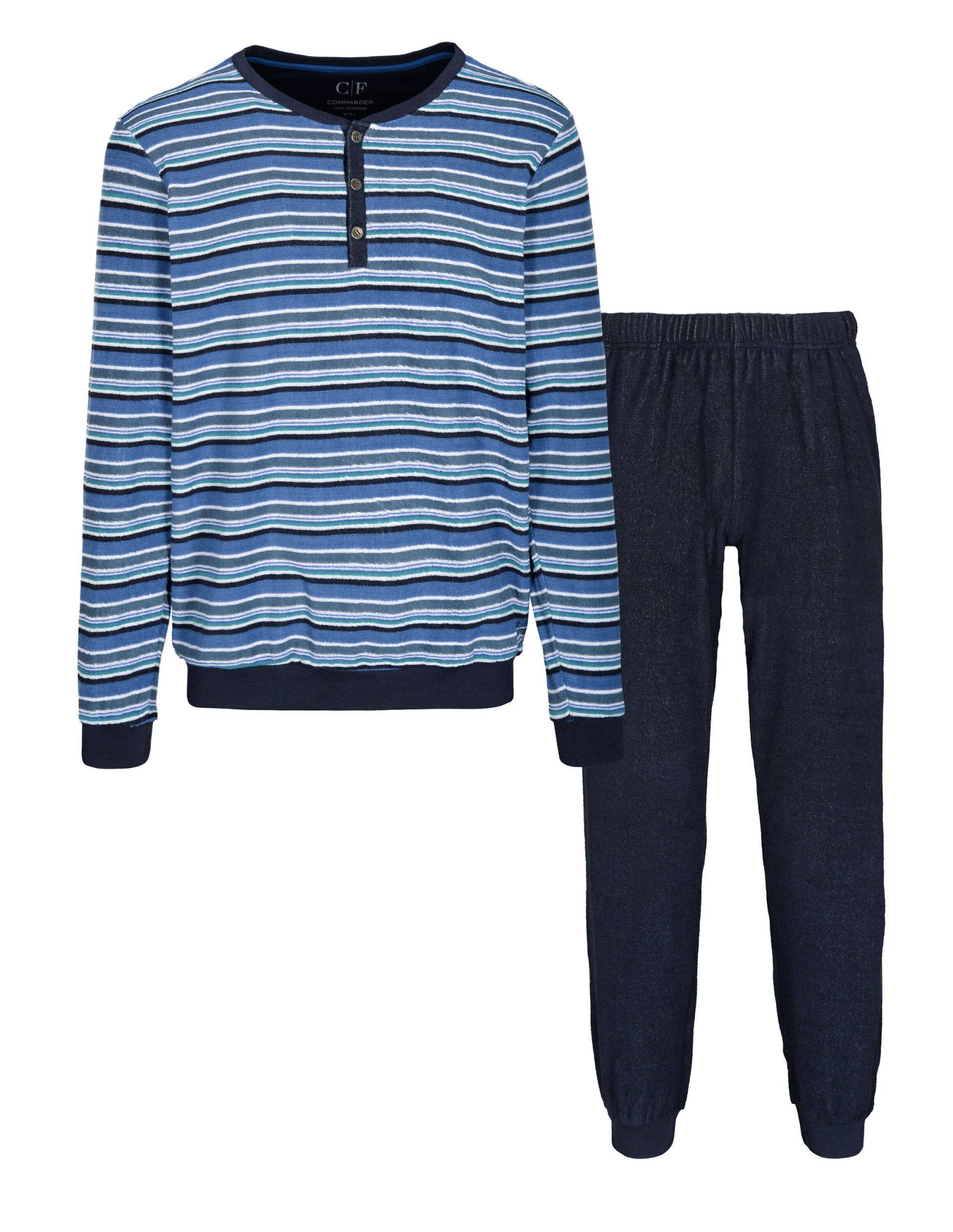 COMMANDER Finest Clothing - He.-Pyjama Bündchen cobalt/steel/blue - Gr. - 110 von COMMANDER Finest Clothing