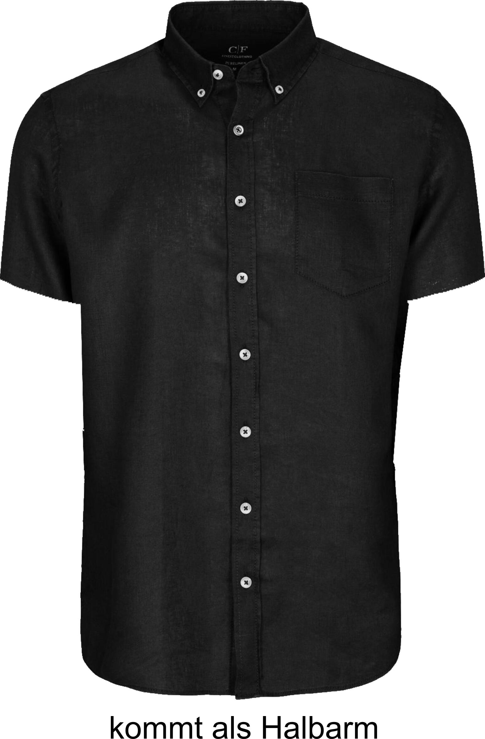 COMMANDER Finest Clothing - Hemd, 1/2 Arm black - Gr. - L von COMMANDER Finest Clothing