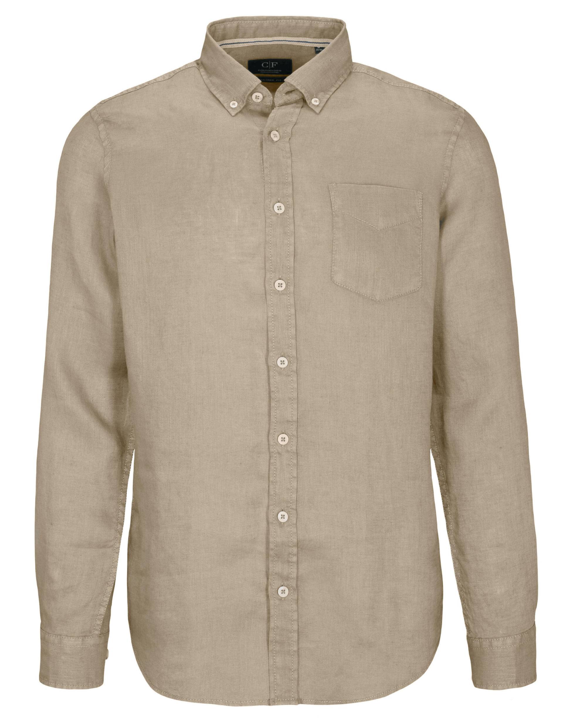 COMMANDER Finest Clothing - Hemd 1/1 Arm,Button Down desert taupe - Gr. - XL von COMMANDER Finest Clothing
