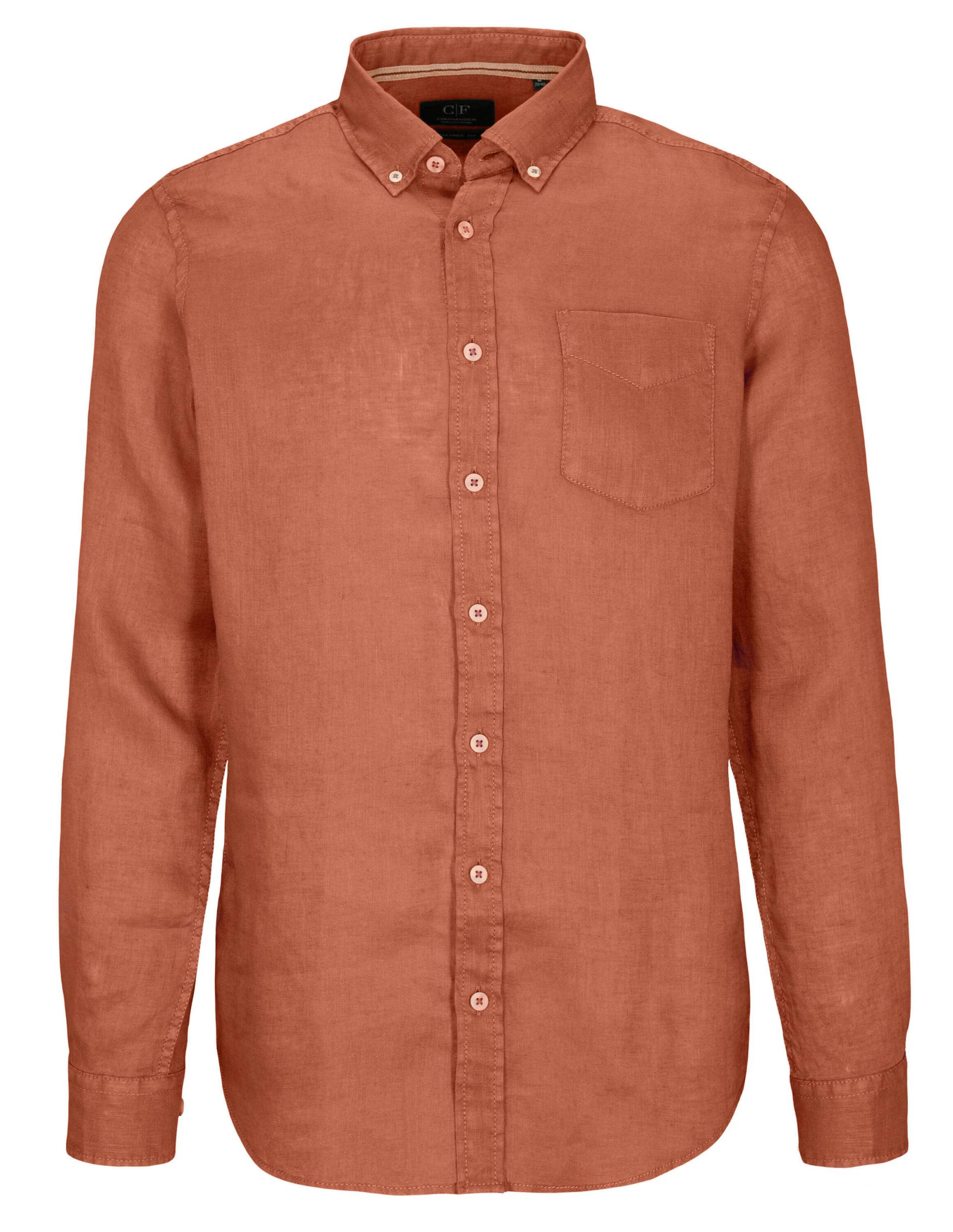 COMMANDER Finest Clothing - Hemd 1/1 Arm,Button Down terracotta - Gr. - L von COMMANDER Finest Clothing
