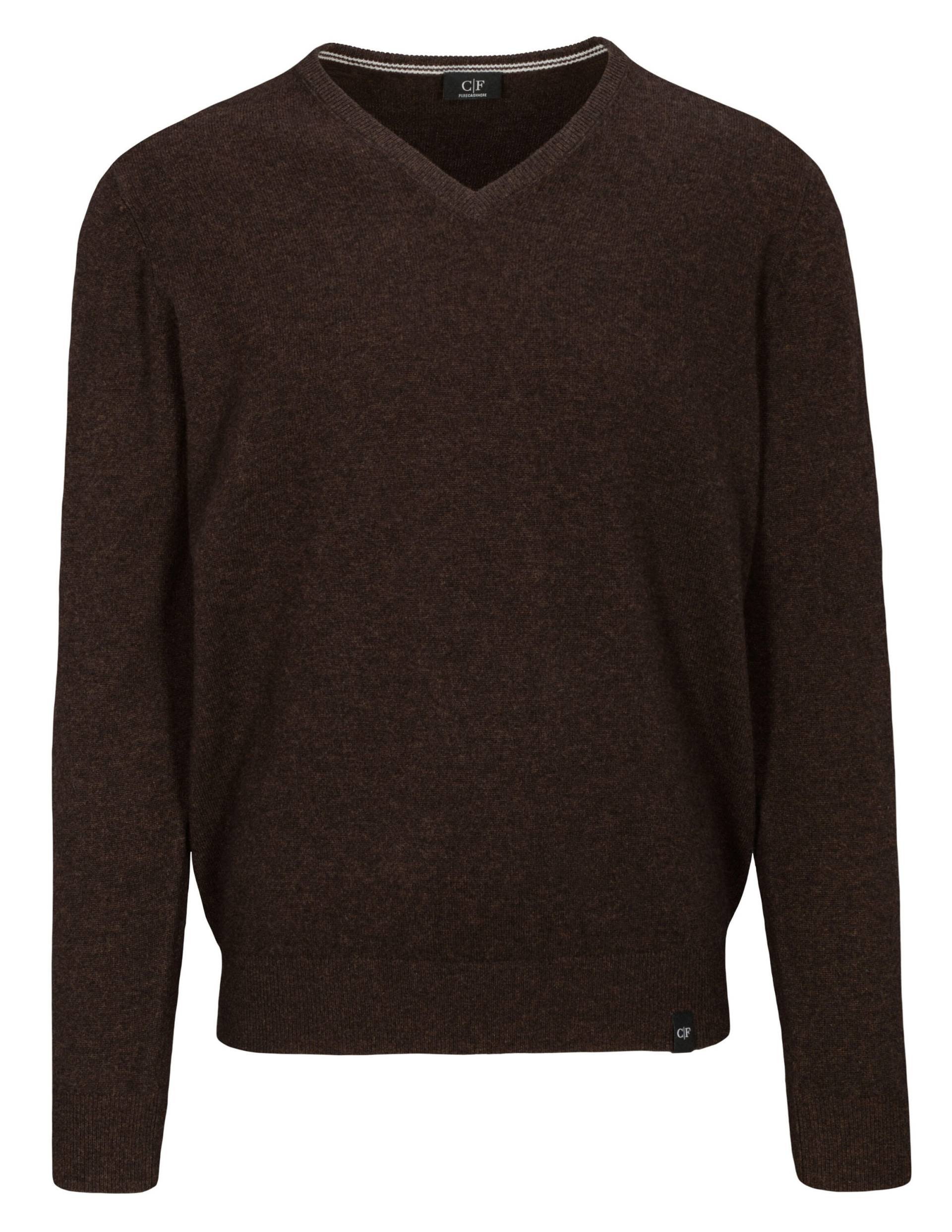 COMMANDER Finest Clothing - Pullover mit V-Ausschnitt brown - Gr. - M von COMMANDER Finest Clothing