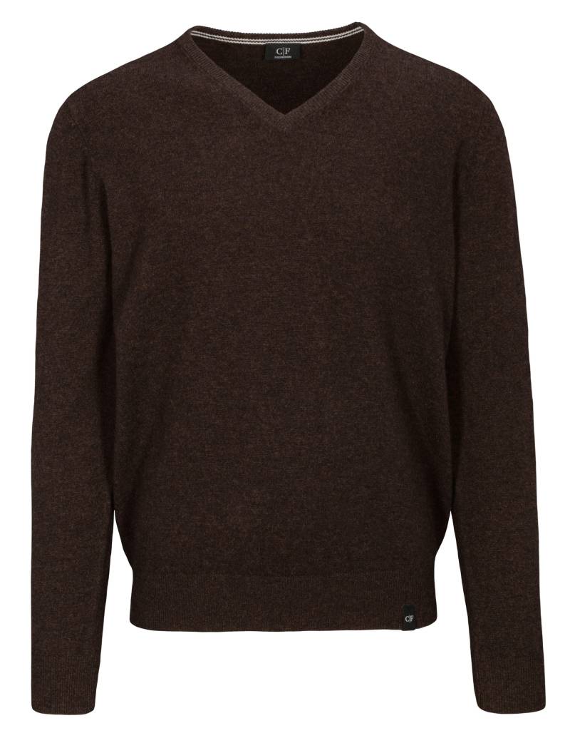 COMMANDER Finest Clothing - Pullover mit V-Ausschnitt brown - Gr. - M von COMMANDER Finest Clothing