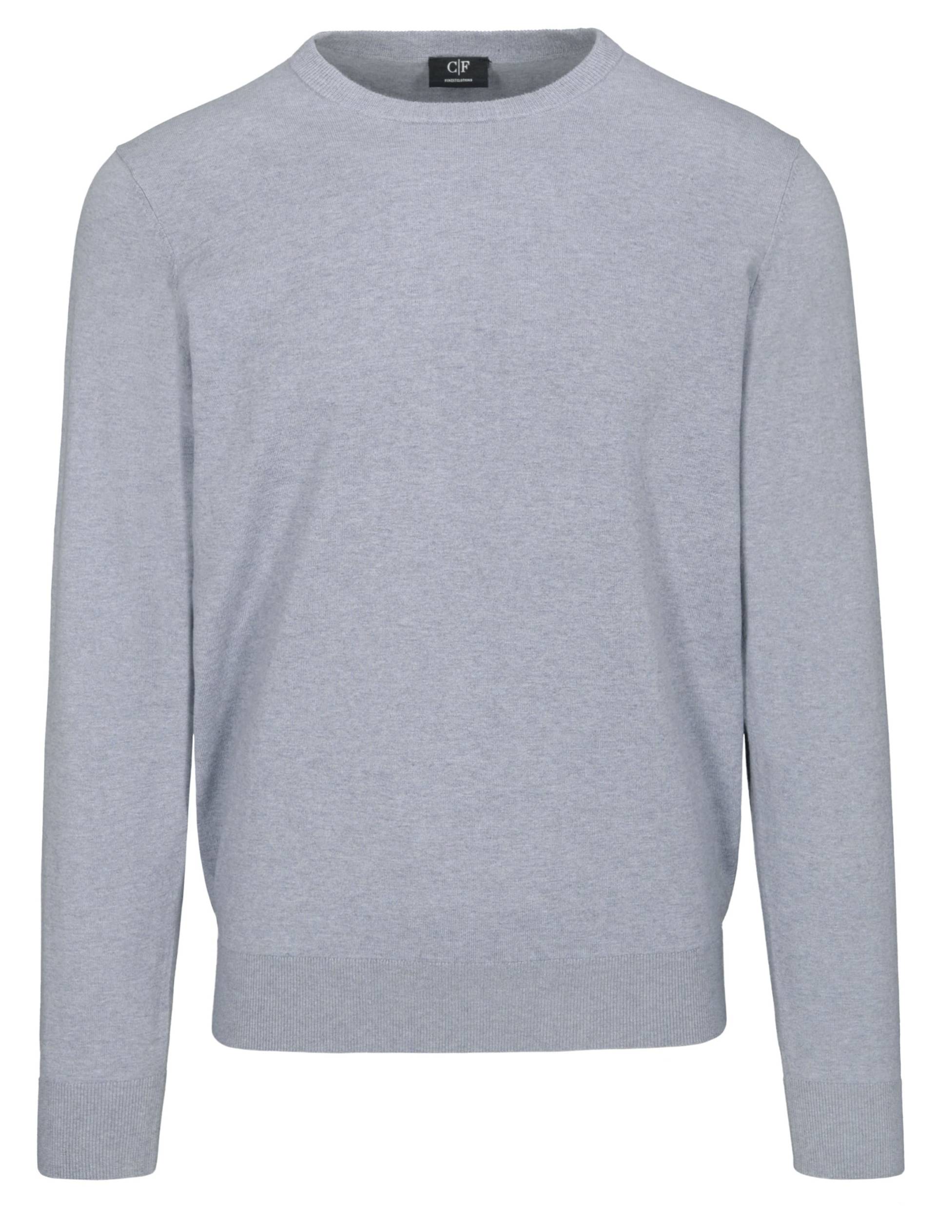 COMMANDER Finest Clothing - Rdh.-Pullover, 1/1 Arm grey melange - Gr. - XXL von COMMANDER Finest Clothing
