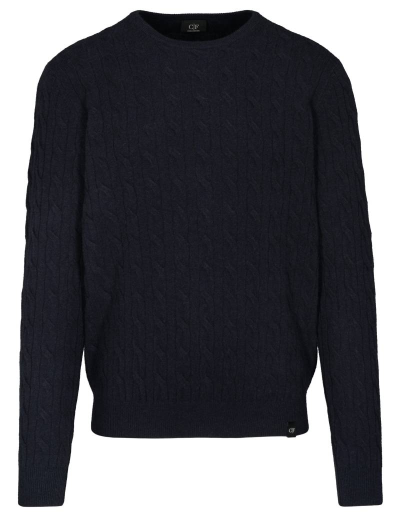 COMMANDER Finest Clothing - Rdh.-Pullover, Zopf, uni dark navy mel. - Gr. - XXL von COMMANDER Finest Clothing