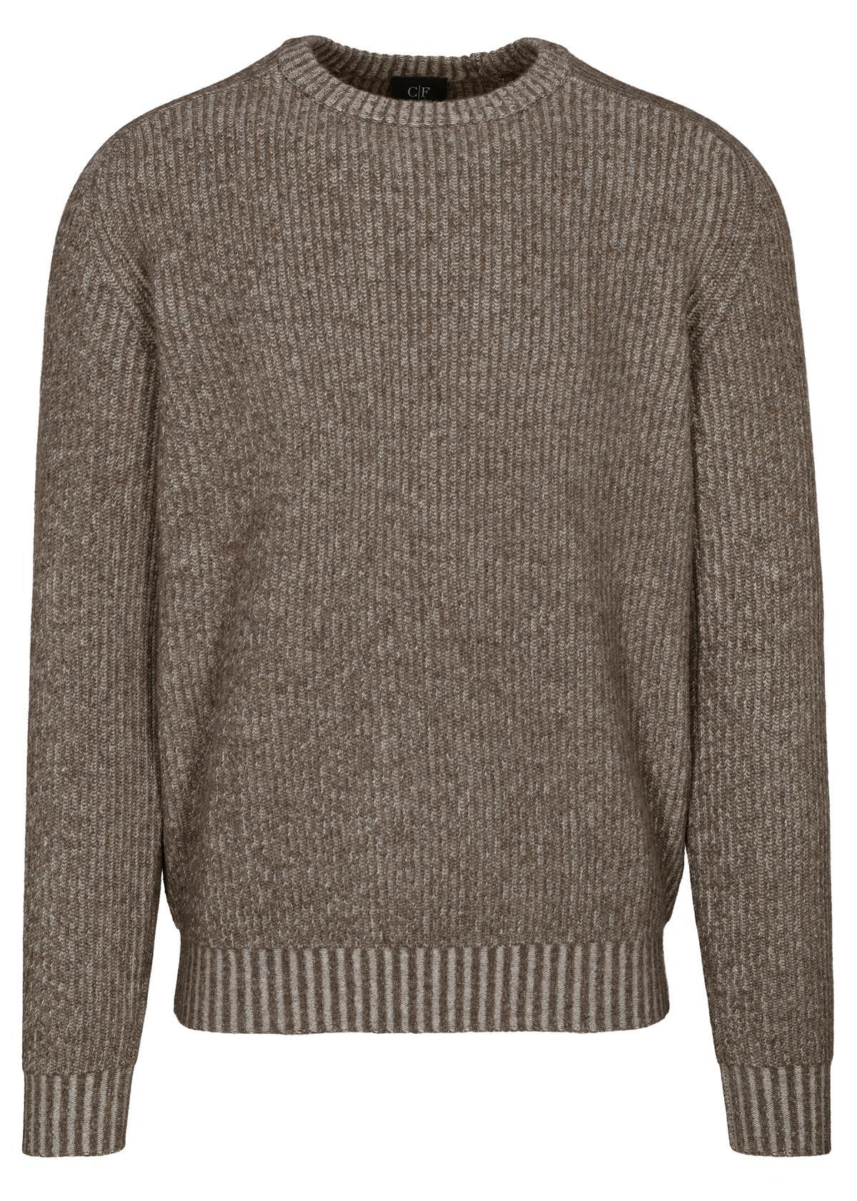 COMMANDER Finest Clothing - Rdh.-Pullover, gemustert nougat mel. - Gr. - M von COMMANDER Finest Clothing