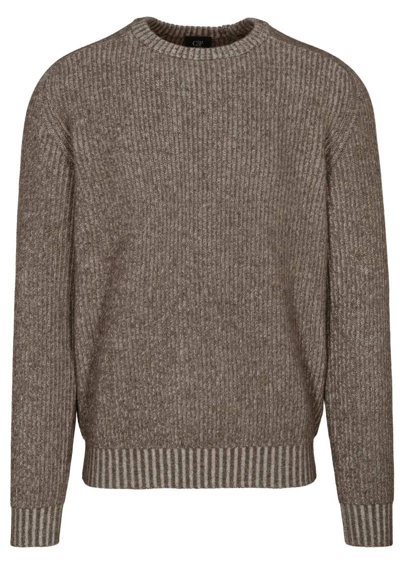 COMMANDER Finest Clothing - Rdh.-Pullover, gemustert nougat mel. - Gr. - M von COMMANDER Finest Clothing