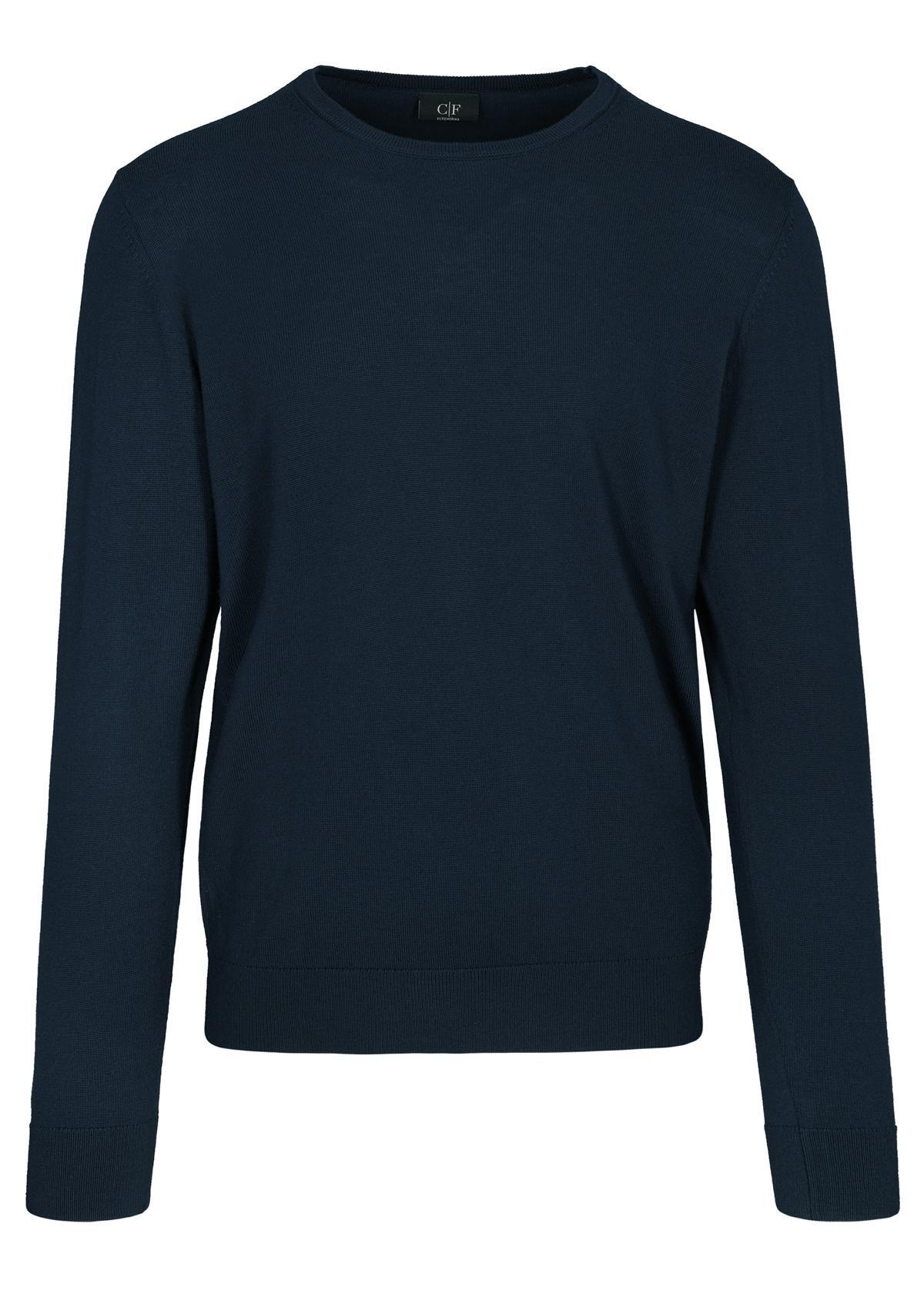 COMMANDER Finest Clothing - Rdh.-Pullover, uni dark navy - Gr. - M von COMMANDER Finest Clothing