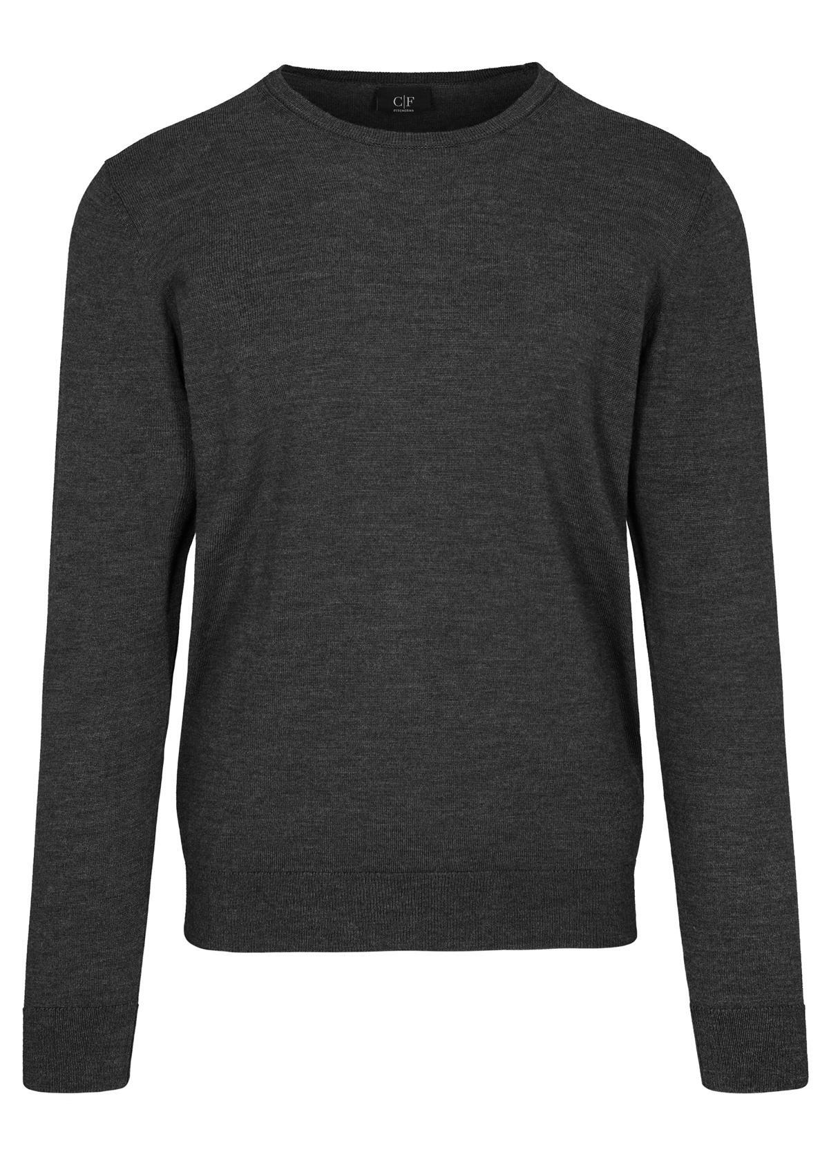 COMMANDER Finest Clothing - Rdh.-Pullover, uni winter grey mel. - Gr. - L von COMMANDER Finest Clothing