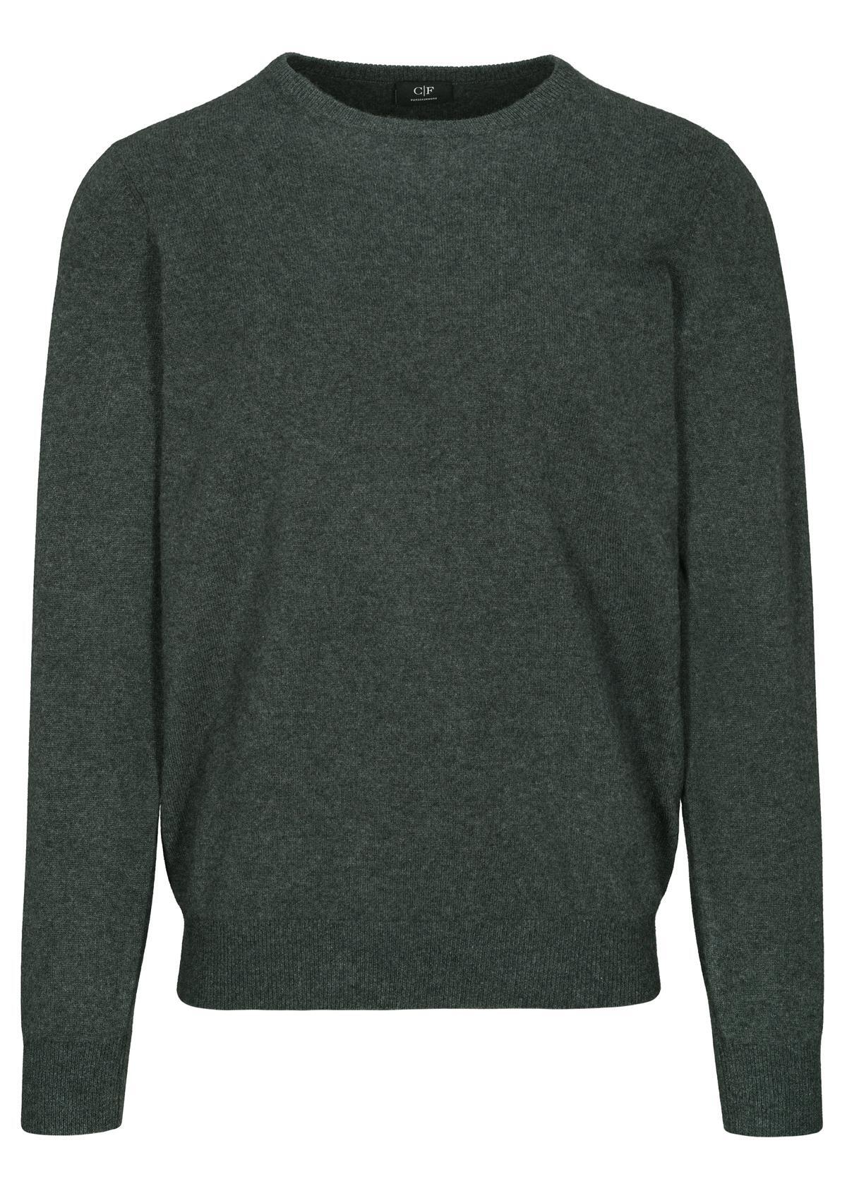 COMMANDER Finest Clothing - Rdh.-Pullover Basic, uni dark khaki mel. - Gr. - S von COMMANDER Finest Clothing