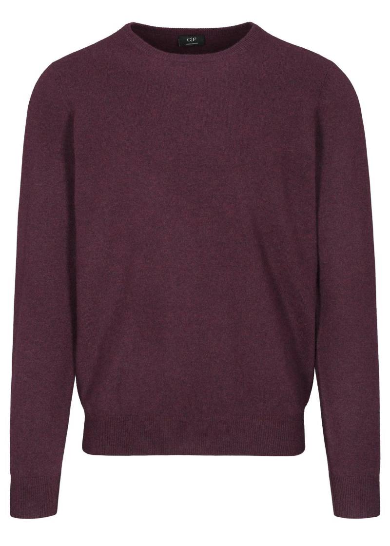 COMMANDER Finest Clothing - Rdh.-Pullover Basic, uni plum mel. - Gr. - M von COMMANDER Finest Clothing