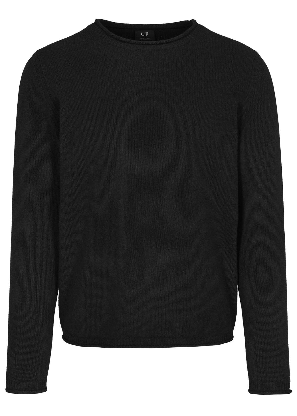 COMMANDER Finest Clothing - Rdh.-Pullover Rollkante Basic black - Gr. - L von COMMANDER Finest Clothing