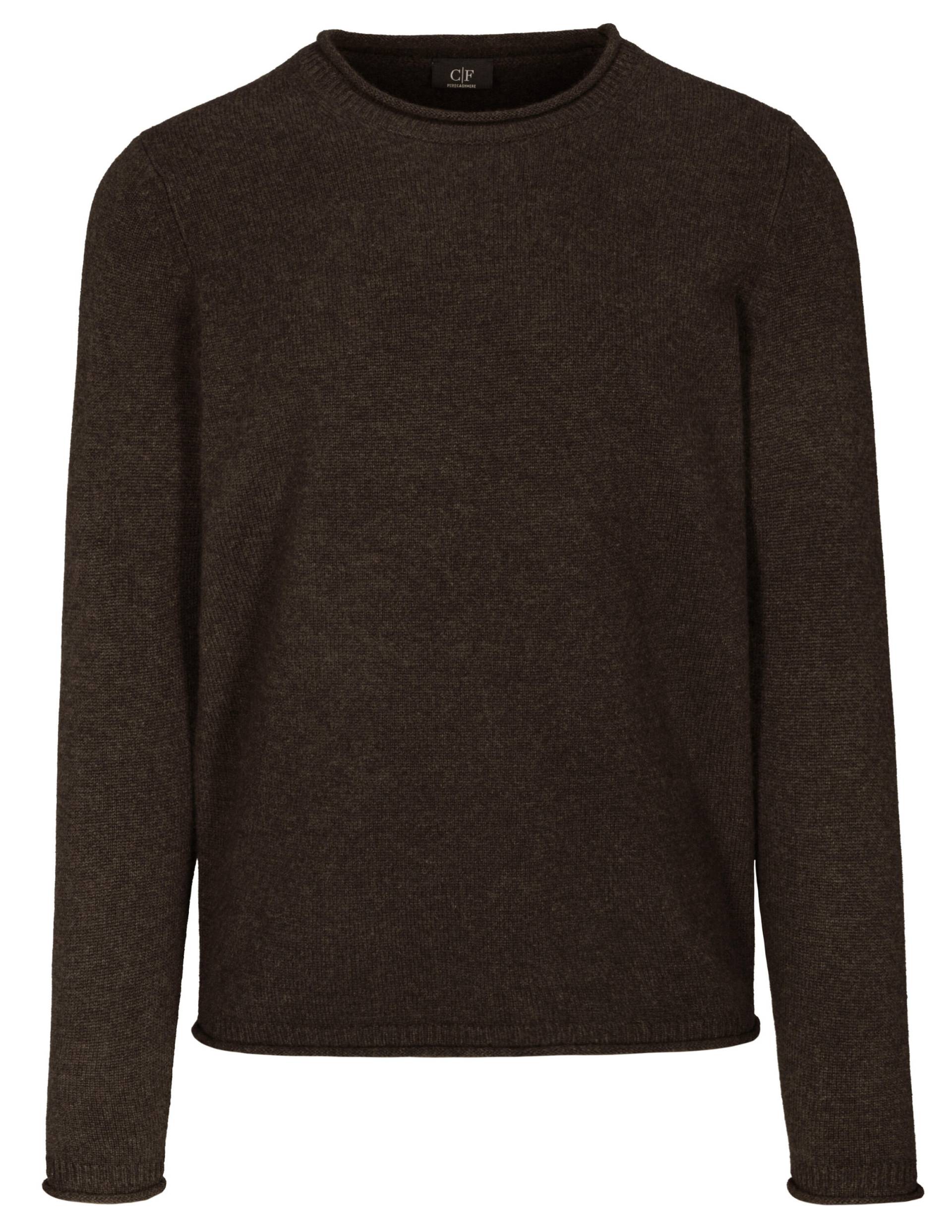 COMMANDER Finest Clothing - Rdh.-Pullover Rollkante Basic chocolate - Gr. - XL von COMMANDER Finest Clothing